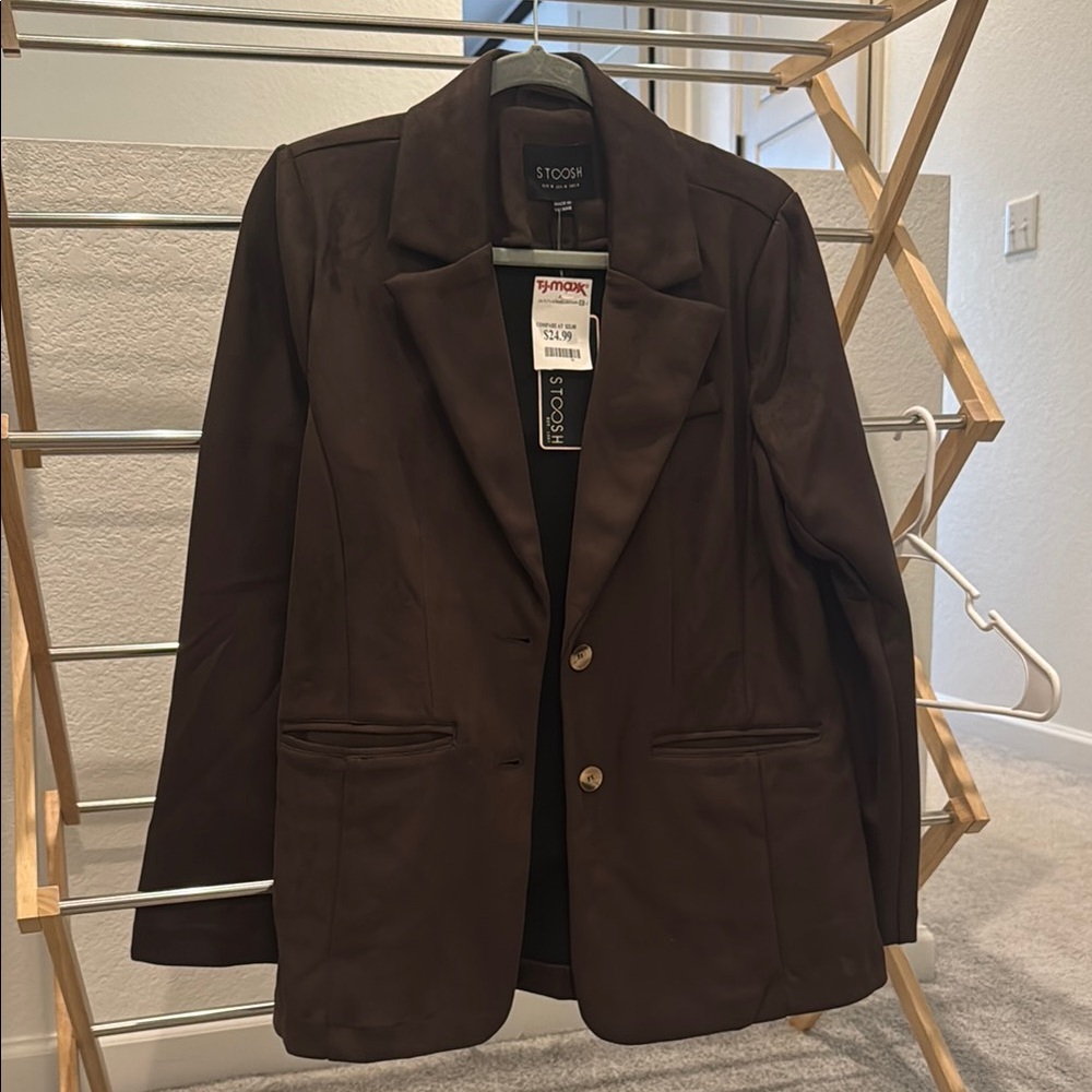 Stoosh Brown Blazer Classic Tailored Design